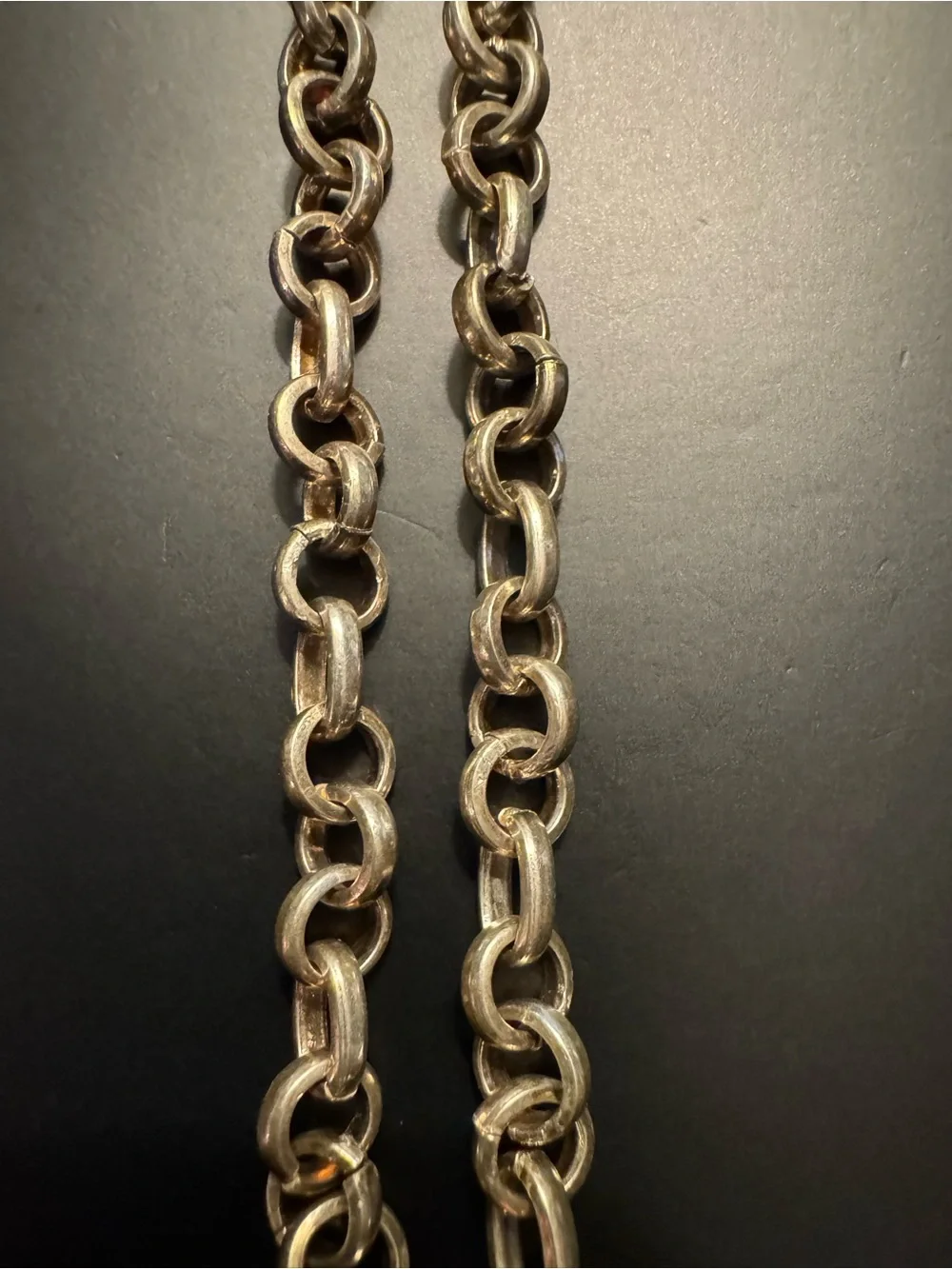 Sterling Silver 925 Rolo Link Toggle Bracelet 8” 12.24g